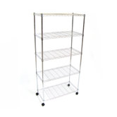 Five Shelf Home-Style Wire Shelving with Casters