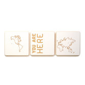 World Map 3 Tile Art Set