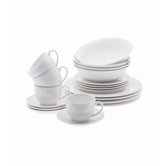 White Basics European 20 Piece Dinnerware Set
