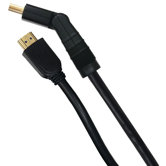 High Speed HDMI Cable with Ethernet and Swivel Connector - 12'