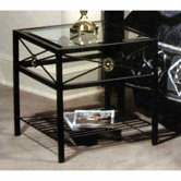 Neoclassic Glass End Table