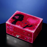 Hearts and Kisses Glass Drawer Box