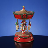 Holiday Snowmen and Reindeer Carousel