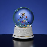 Glass Lighted Tree Water Globe