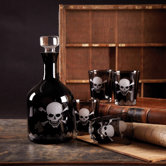 Curiosity Shop Skellington Skull and Crossbones Decanter