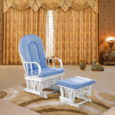 Colonial Padded Glider and Ottoman