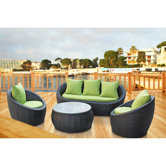 4 Piece Deep Seating Group with Cushions