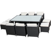 Reversal Outdoor 11 Piece Dining Set with Cushions