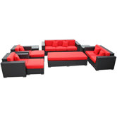 Eclipse 9 Piece Deep Seating Group with Cushions