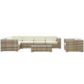 Corona 7 Piece Sectional Deep Seating Group with Cushions