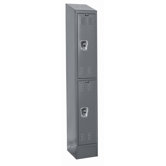 ReadyBuilt II One Wide Double Tier Locker in Hallowell Gray