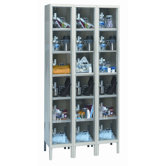 Safety-View Plus Stock Lockers - Six Tiers - 3 Sections (Assembled)