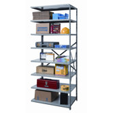 Hi-Tech Shelving Heavy-Duty Open Type Add-on Unit with 8 Shelves