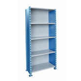 H-Post Shelving 123" High Capacity Closed Type Starter Unit and Optional Add-on Unit with 5 Shelves