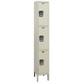 Maintenance-Free Quiet Stock Lockers - Triple Tier - 1 Section (Assembled)