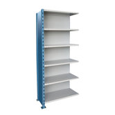 H-Post High Capacity Shelving 6 Adjustable Shelves Add-on Unit Closed Style