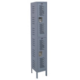 Heavy-Duty Ventilated Locker Double Tier 1 Wide (Knock-Down)