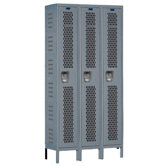 Heavy-Duty Ventilated 3-Wide Single Tier Locker (Assembled)