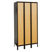 Metal-Wood Hybrid Locker Single Tier 3 Wide (Knock-Down)