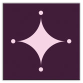 Folksy Love Decorative Tile in A-boo Pink-Purple