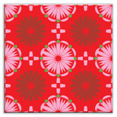 Folksy Love Decorative Tile in Kaleidoscope Pink-Red