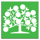 Folksy Love Decorative Tile in Tree of Life Green