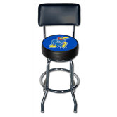 NCAA - Chrome Swivel Barstool With Backrest