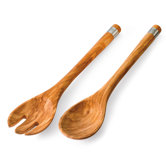 Olive Wood Salad Server Set