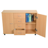 Beech Mobile Cupboard with Drawers