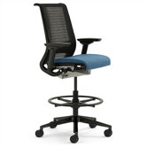 Think Mesh Back Height Adjustable Drafting Stool