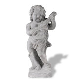 ResinStone Cherub Violinist Statue