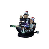 7' Halloween Inflatable Skeletons & Ghosts on Pirate Ship