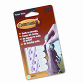 Command Adhesive Poster Strips, White, 12 Strips/pack