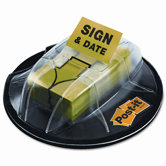 Flag Dispenser, "Sign & Date", Bright Green, 200 Flags per Dispenser