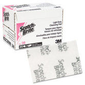 Scotch Brite Light Duty Cleansing Pad, 6 x 9, White, 20/Pack, 3 Packs/CT