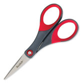 Scissors, Precision, 6" Straight, Gray/Red