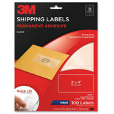 Address Labels,Inkjet Film,2"x4",100/PK,Clear