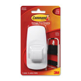 Jumbo Hooks, Adhesive, 1 Hook/4 Strips, 7-1/2 lb Capacity, White