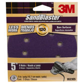 3 Count 5" 120 Grit 8 HoleHook & Loop SandBlaster Sanding Disc 9523ES-30-B