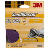 10 Count 5" 220 Grit 8 Hole Hook & Loop SandBlaster&trade; Sanding Disc 99525ES