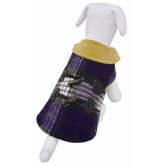 Tartan Duffle Dog Coat in Black