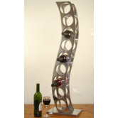 9 Bottle Cast and Polished Solid Aluminium Girder Wine Rack