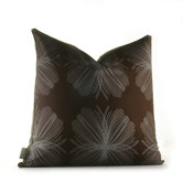Aequorea Organic Pillow in Chocolate and Silver