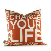 Change Your Life Pillow in Rust