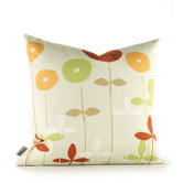 Aequorea Rhythm Scribble Pillow in Pear and Rust