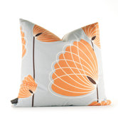 Aequorea Lotus Pillow in Silver and Sunshine