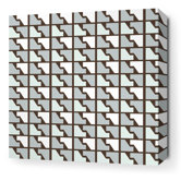 Estrella Faux Houndstooth Stretched Wall Art in Cornflower