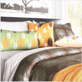 Aequorea Organic Bedding Collection in Chocolate and Silver