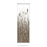 Cattails Slat Hanging Panel in Chocolate
