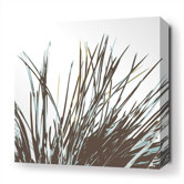 Thatch Stretched Wall Art in Aqua